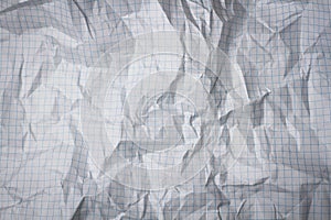 White sheet of paper. White textured sheet. Old paper top view. Grunge texture.