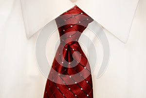 White Shirt and Red Tie for Business or Formal Wear