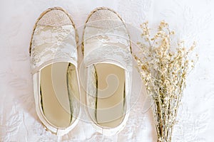 White shoe lace vintage style