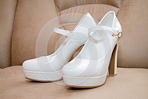 White shoes of the bride