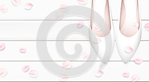 White Shoes vector illustration background