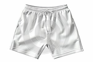 A white shorts with drawstrings on the side