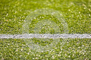 White Sideline of Soccer Football Field