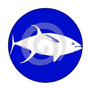 A yellowfin tuna fish silhouette