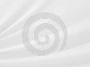 White silk satin background smooth texture background. The fabric is a light gray shining wave