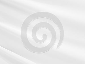 White silk satin background smooth texture background. The fabric is a light gray shining wave