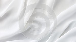 White silk texture background. Wavy folds of satin fabric. 3d render illustration Generative AI