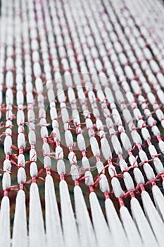 White silk thread prepare for Tie-dyeing.