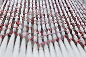 White silk thread prepare for Tie-dyeing.