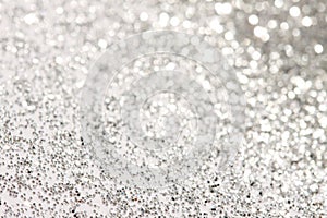 White and silver festive Christmas elegant abstract background soft lights