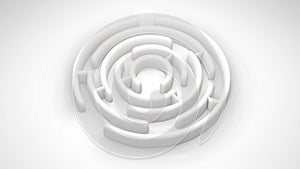White simple adstract modern maze design, labyrinth puzzle concept, business idea searching