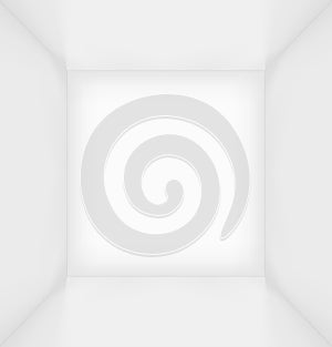 White simple empty room interior