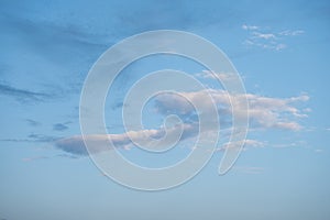 White single cloud in the blue sky. I