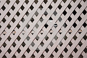 White slat wall in the building