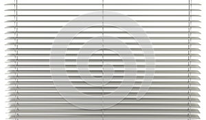 White Slats Window Blinds 3D Illustration