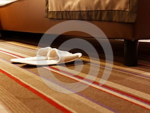 White slippers bedroom