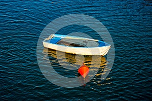 White small boats.