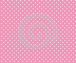 White small polka dots isolated on a light pastel pink background Seamless pattern