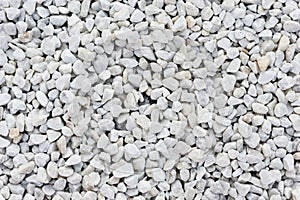 White small road stone background, gravel pebbles stone texture seamless texture, granite,marble
