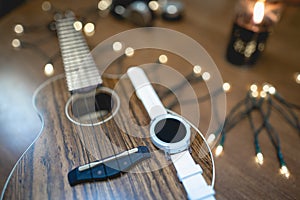 White Smart Watch with Decor