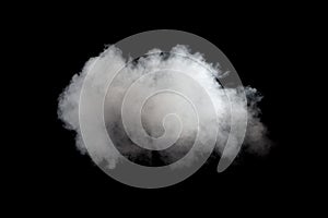 White smoke on black background photo