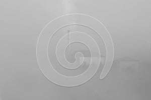 White smoke building