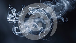 white smoke over black background