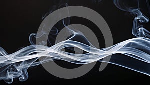 white smoke over black background