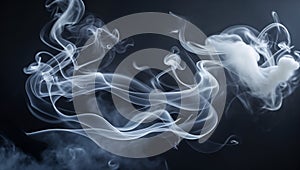 white smoke over black background