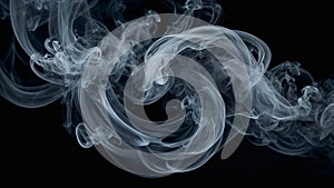 white smoke over black background