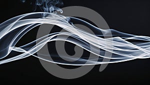 white smoke over black background