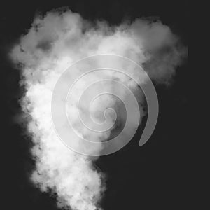 white smoke up abstract white and dark Fog or smoke isolated on black background
