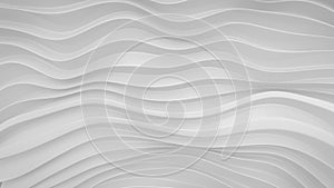 White smooth horizontal lines 3D render