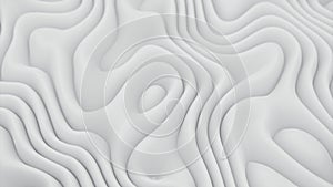 White smooth liquid waves abstract background. Design. Glowing white lines.