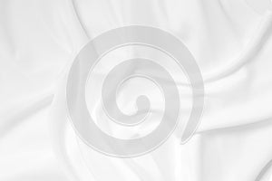 White smooth ripple linen fabric on detail texture background