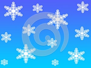 White snow flakes photo