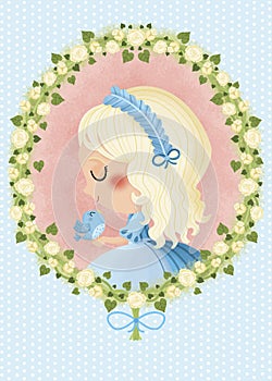 White snow princess illustration