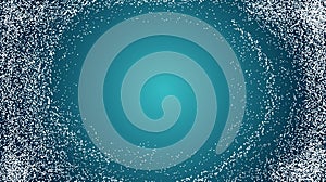 White snow texture on a blue background