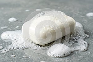 White Soap with Bubbles