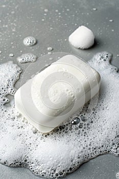 White Soap with Bubbles