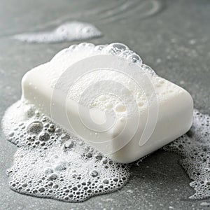 White Soap with Bubbles
