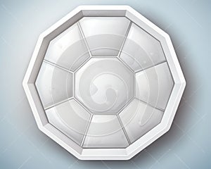 a white soccer ball on a blue background