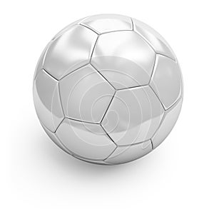 White soccerball. Closeup.