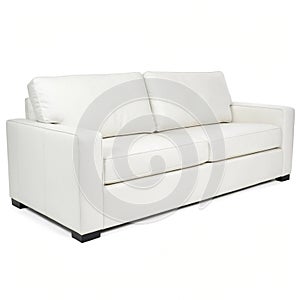 White sofa isolated on white background
