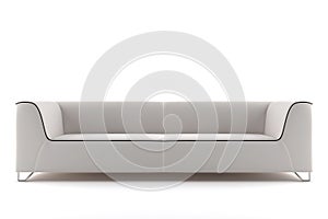 White sofa isolated on white background