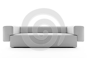 White sofa isolated on white background