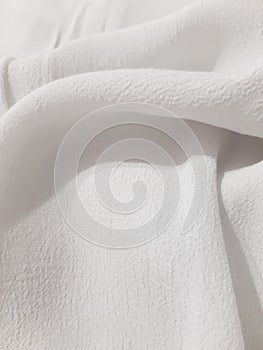 White soft cosy elegant fabric. Background design, photography. Textile, fabric template, modern new