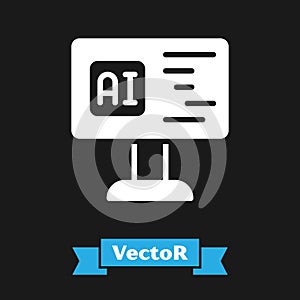 White Software, web developer programming code icon isolated on black background. Javascript computer script random