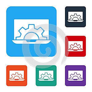 White Software, web development, programming concept icon isolated on white background. Programming language and program