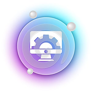 White Software, web development, programming concept icon isolated on white background. Programming language and program